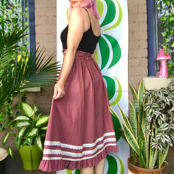 Vintage 70s Gunne Sax pleated prairie boho skirt S - Picture 5 of 8